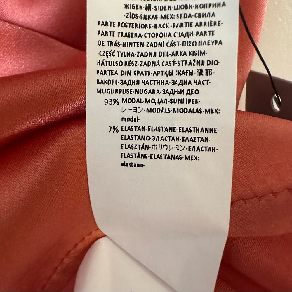 NWT Intimissimi Round-Neck Top Wide Shoulder in Silk and Modal Peach - Picture 5 of 6